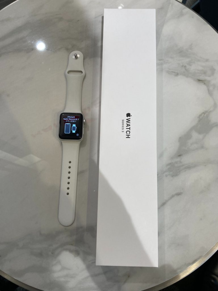 Apple Watch Series3 38mm GPS シルバー ホワイトスポーツバンド MTEY2J/A