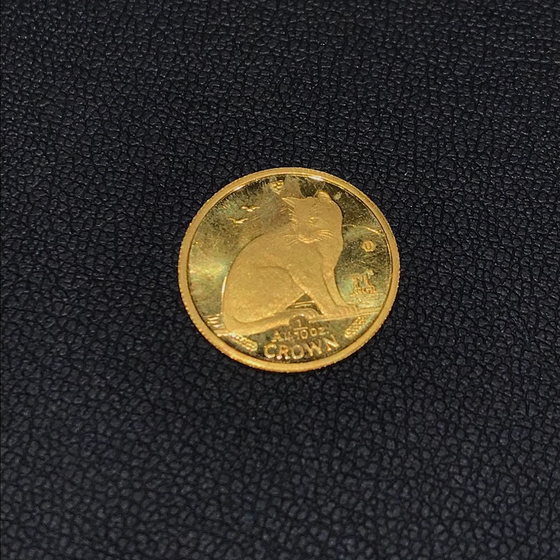 K24/999.9 マン島キャットコイン 金貨  1/10oz 3.1g