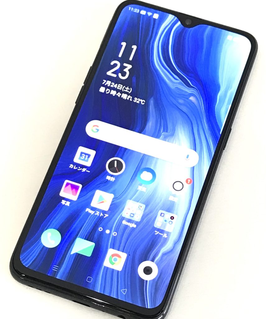 国内版SIMフリー OPPO Reno A ブラック 6GB 64GB CPH1983