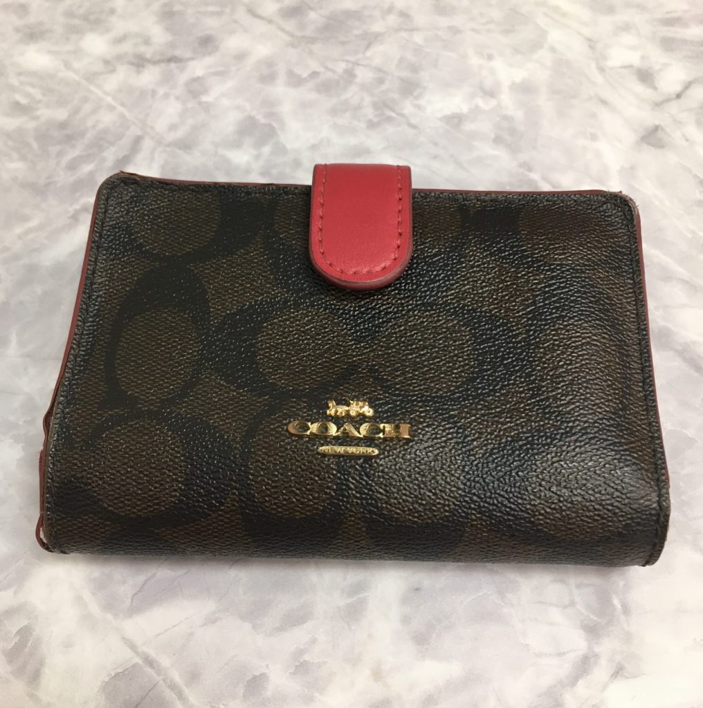 COACH コーチ シグネチャー ミディアム コーナー ジップウォレット F23553