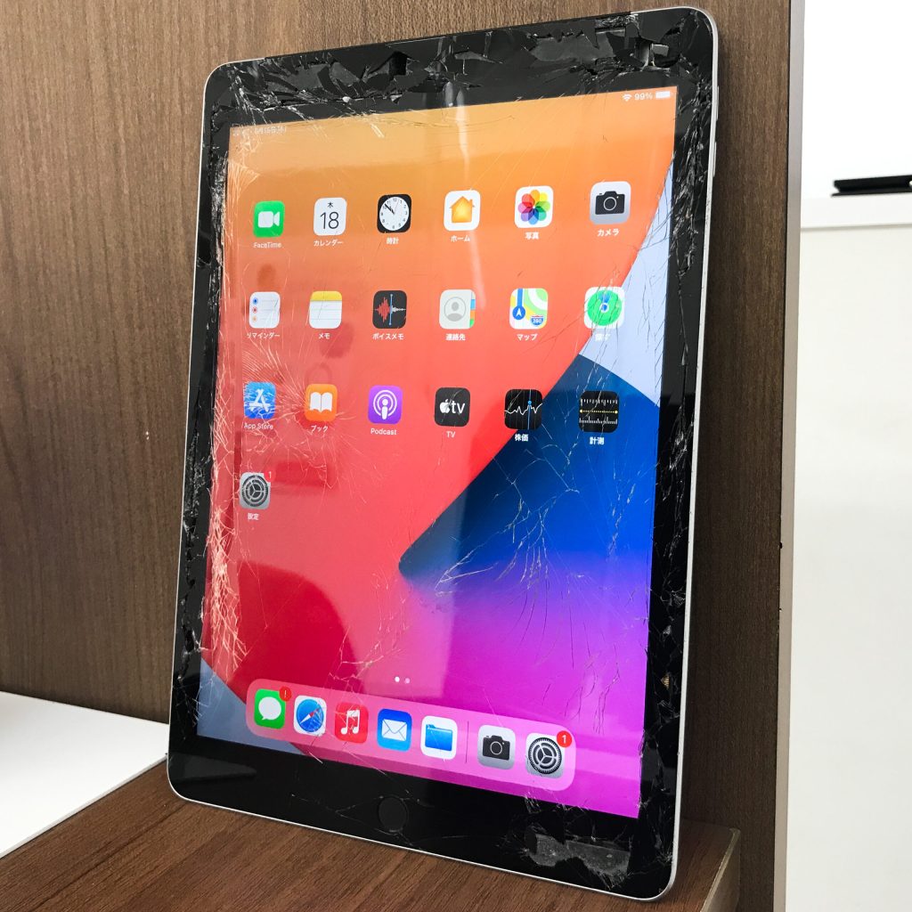 Apple SoftBank SIMロック解除済 iPad第6世代/2018 Cellular 32GB スペースグレイ MR6N2J/A 画面割れ