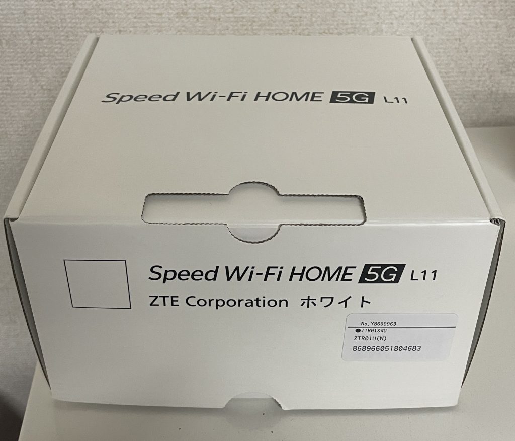 UQ Wi-Fi HOME 5G L11 ZTE Corporation ホワイト ZTR01SWU