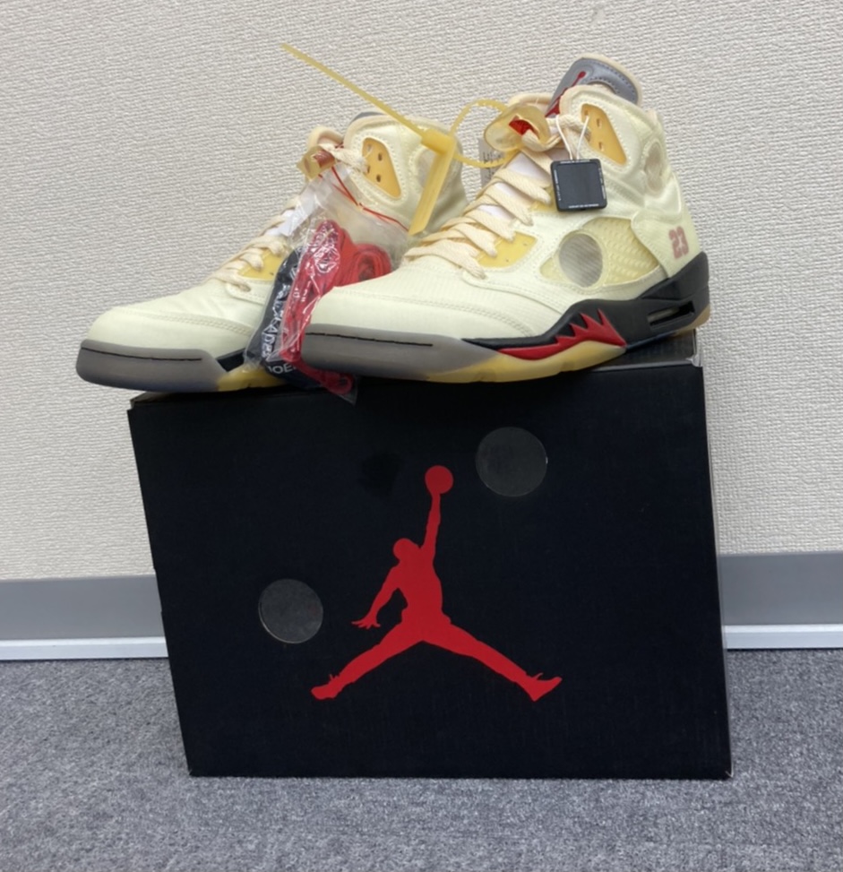 NIKE×OFF WHITE AIR JORDAN 5 RETRO SP ‘SAIL’ DH8565-100