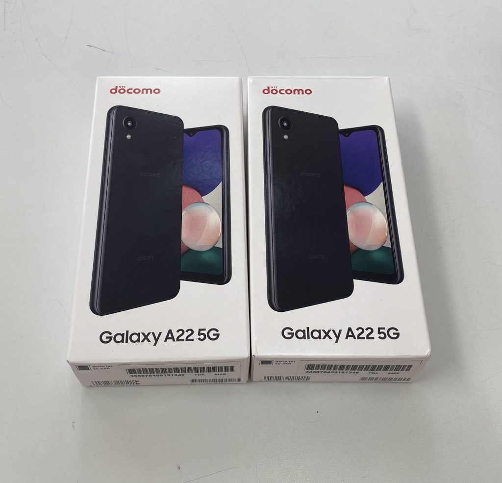 docomo/SIMロック解除済 Galaxy A22 5G ブラック SC-56B