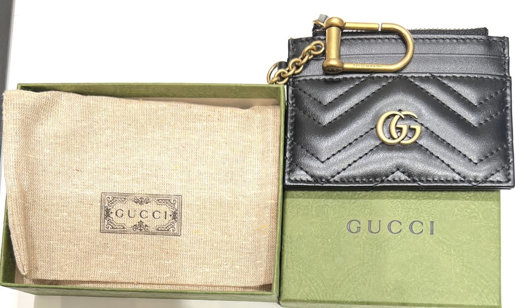 GUCCI GGマーモント キーチェーン付きウォレット 627064