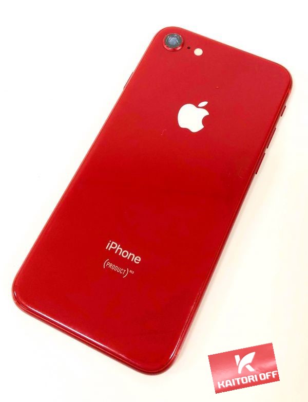 docomo/SIMロック解除済み iPhone8 64GB (PRODUCT)RED Special Edition MRRY2J/A カメラレンズ割れ