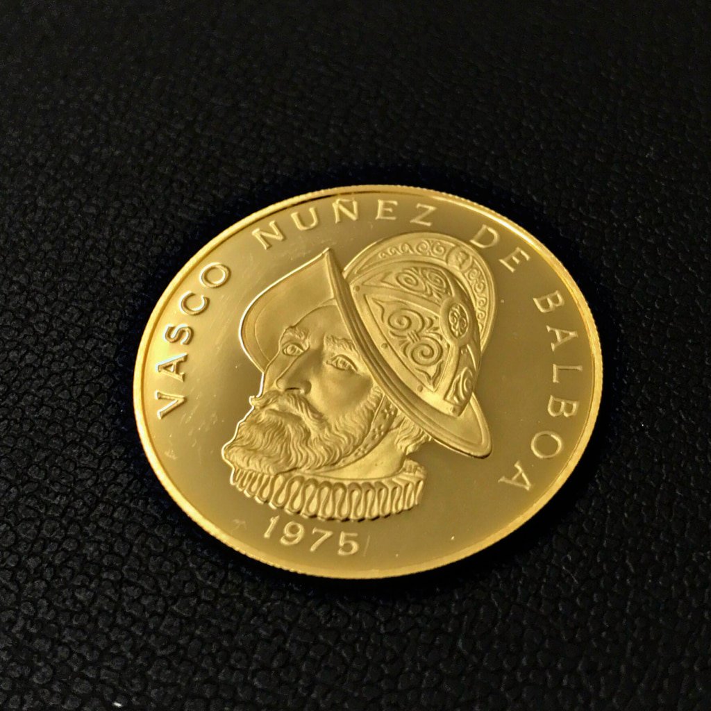 パナマ 1975 バルボア生誕500年記念 100バルボア金貨 21.6K/21.6金