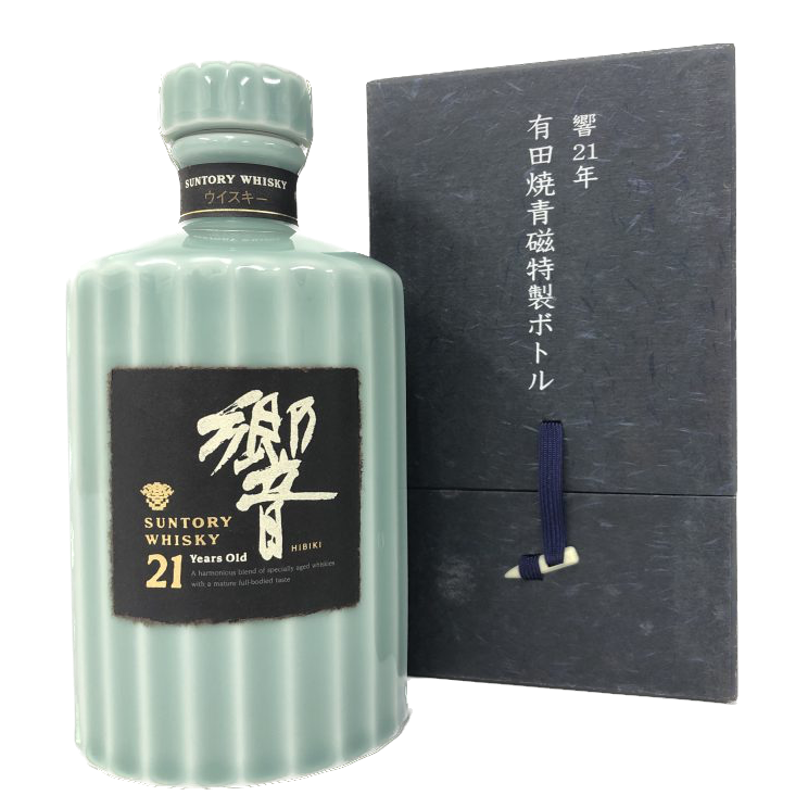24年12月19日最新】サントリー響 21年 有田焼 青磁特製ボトル 買取価格相場