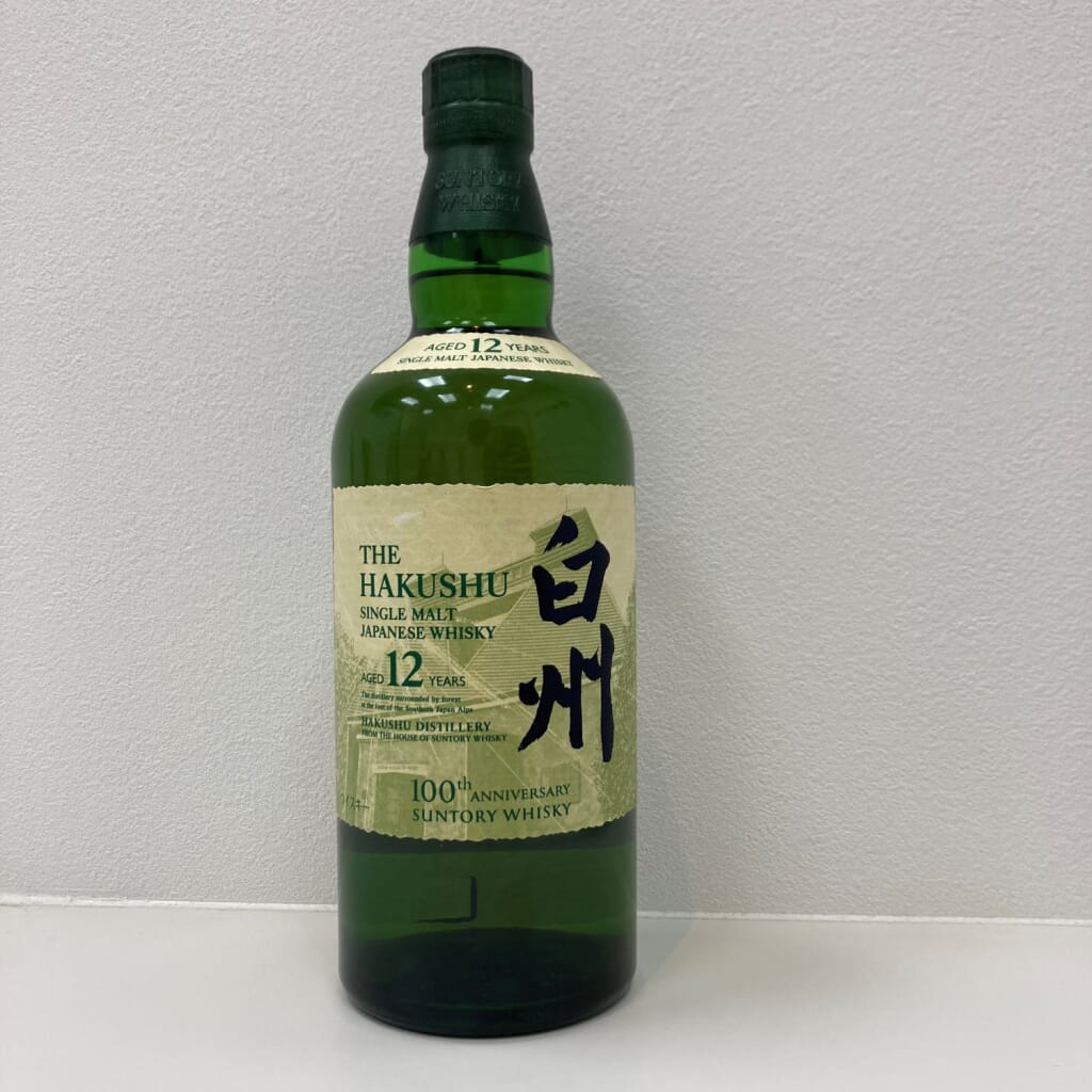 松山店｜お酒買取｜サントリーシングルモルトウイスキー 白州 12年 700ml/43度/瓶 買取実績