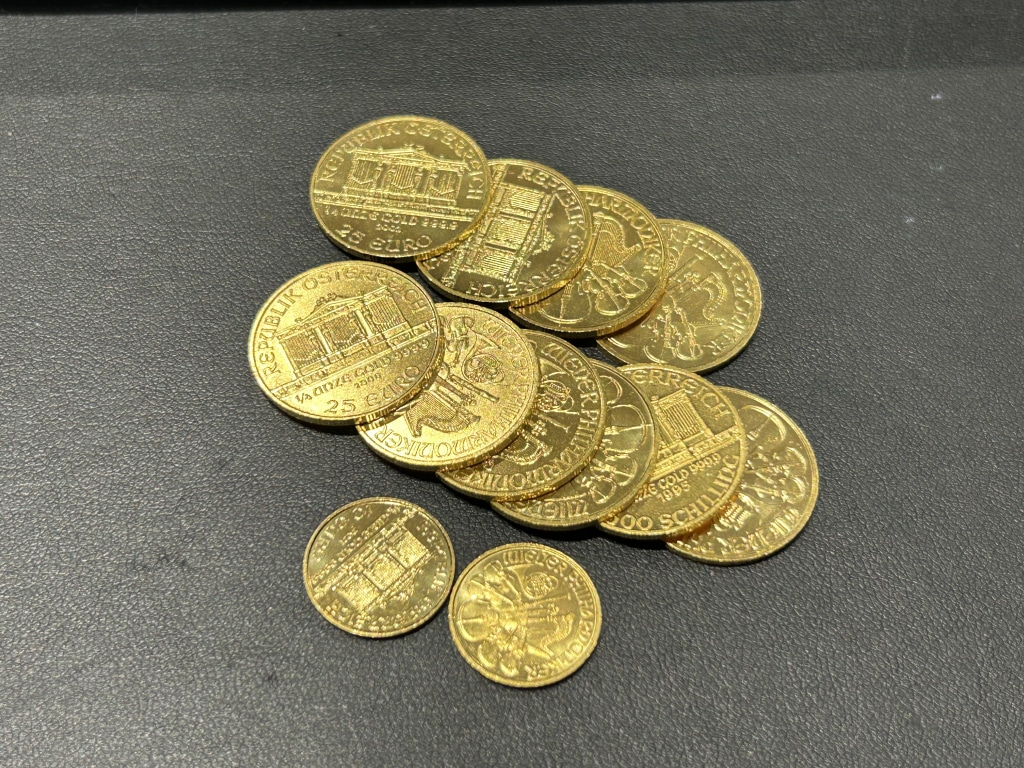 K24 オーストリア ウィーン・ハーモニー金貨 1/4oz10枚　1/10oz2枚