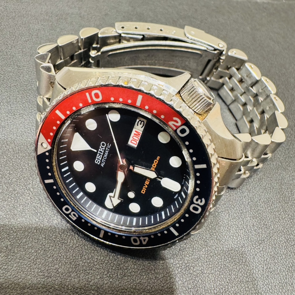 セイコー ダイバーズ 200m ペプシベゼル SSベルト SKX009J 7S26-0020