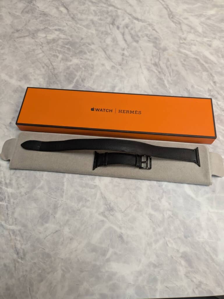 AppleWatch用 HERMES エルメス　レザーベルト　黒 41mm