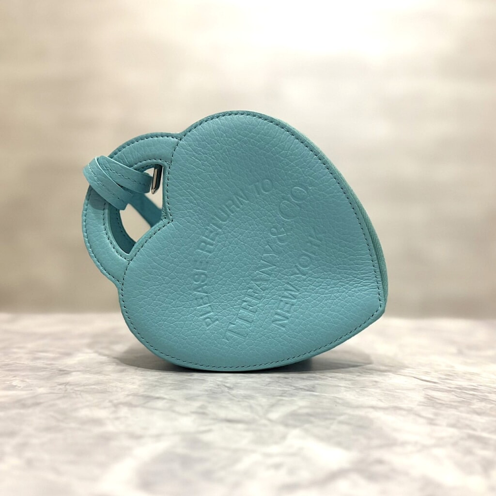 ティファニー リターントゥティファニー コインケース ポーチハート型 ロゴ トリヨン ブルー