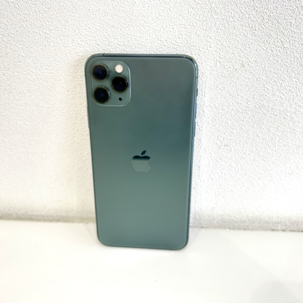 SIMロック解除(au) iPhone11ProMAX 64GB ミッドナイトグリーン MWHH2J/A