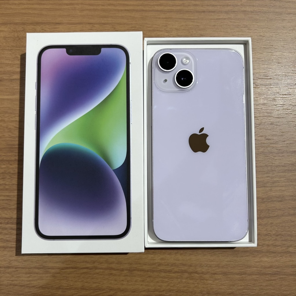 SIMロック解除(au) iPhone14 256GB パープル MPW93J/A