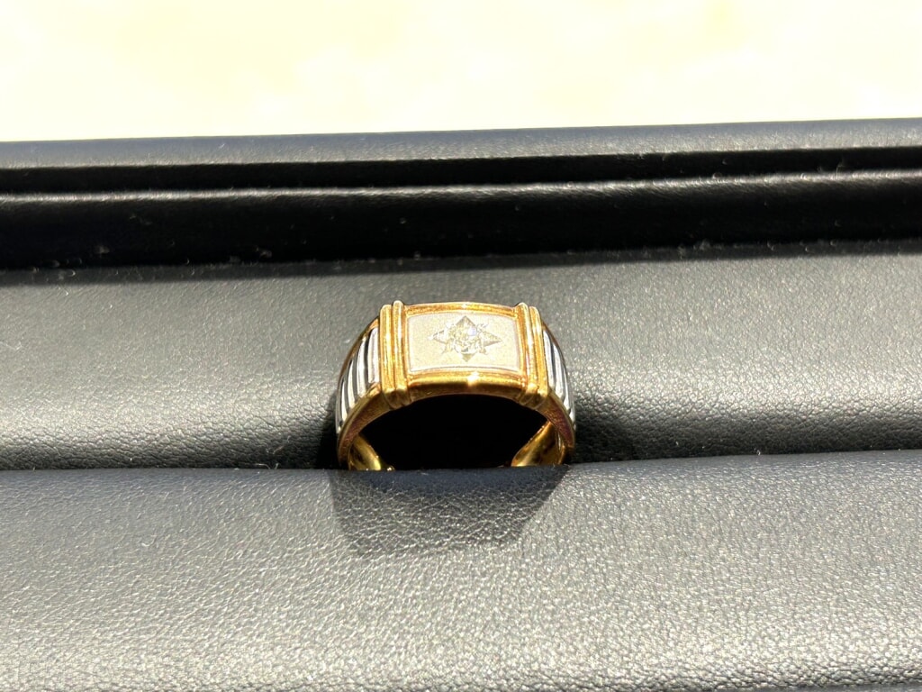 K18/Pt900 ダイヤリング