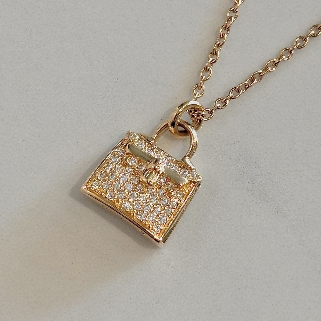 エルメス アミュレット ケリー K18PG ネックレス