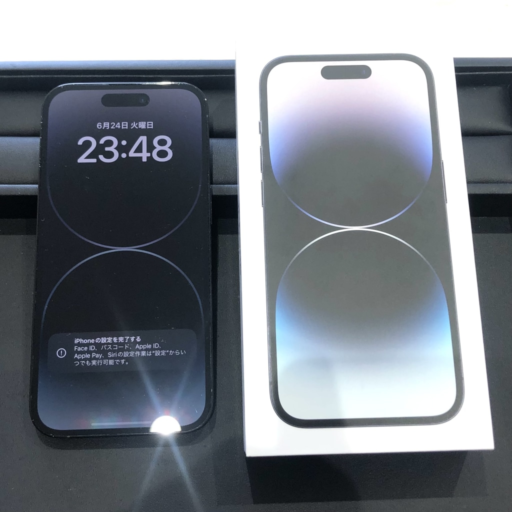 SIMロック解除(au)	iPhone14Pro 128GB スペースブラック MPXU3J/A