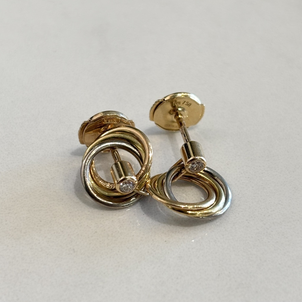 カルティエ トリニティ ダイヤ ピアス