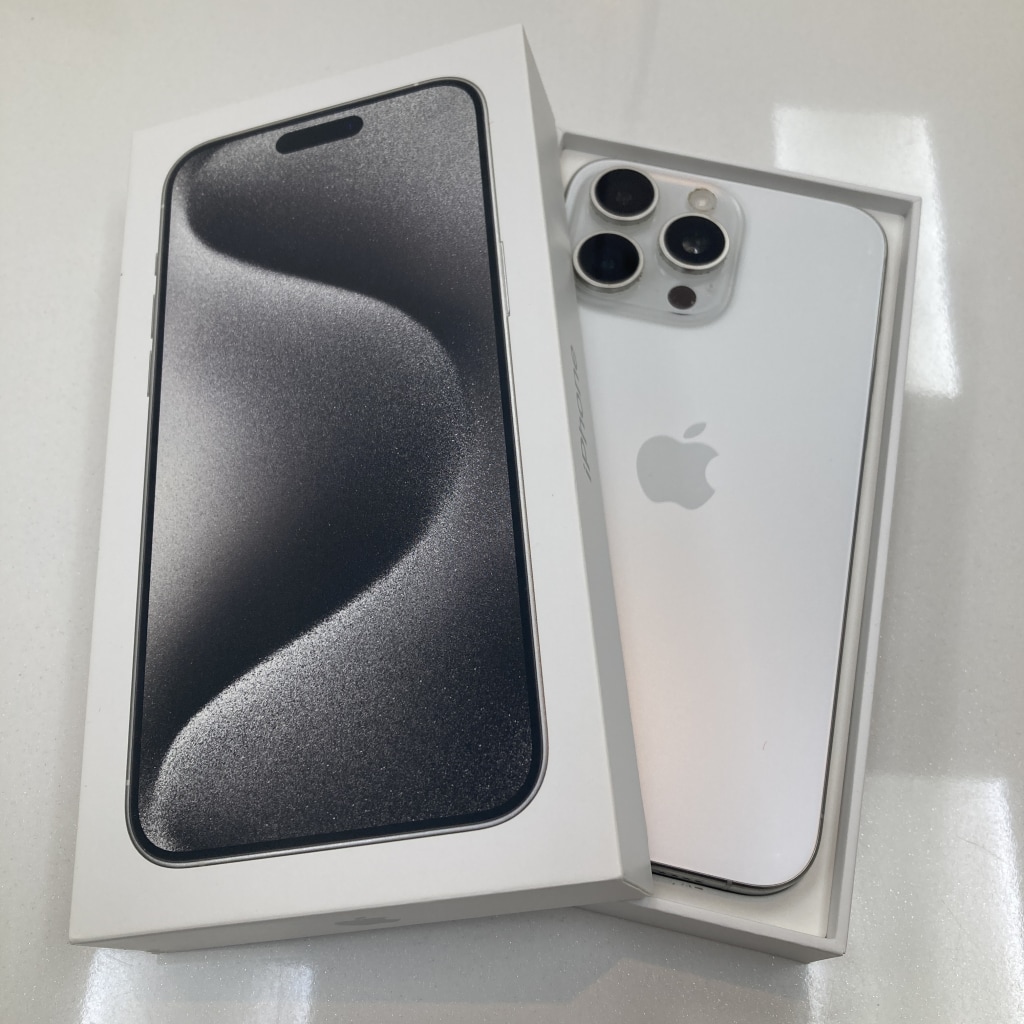 国内版SIMフリー iPhone15ProMax 1TB ホワイトチタニウム MU703J/A
