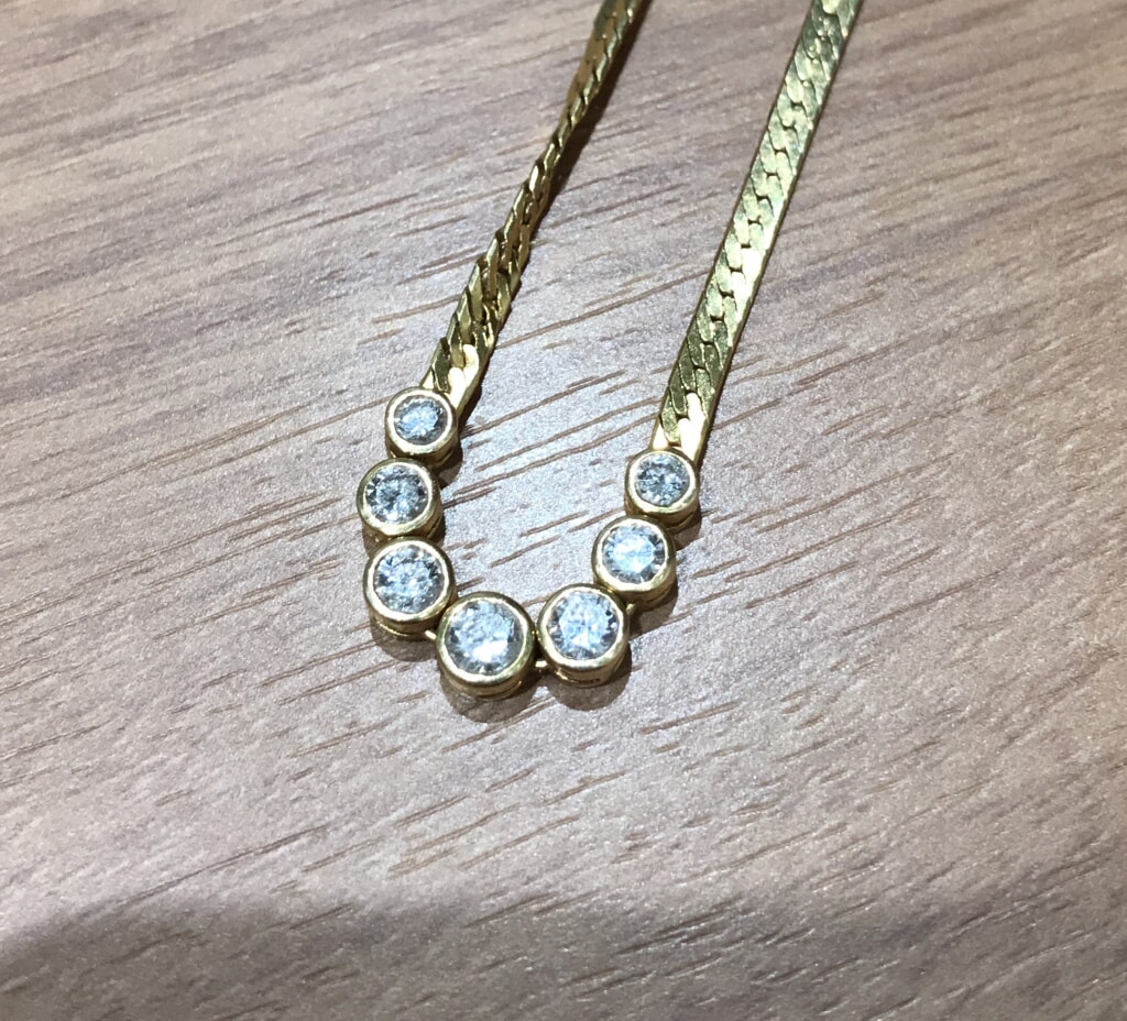 K18 ダイヤネックレス