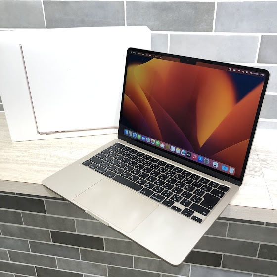 Apple MacBook Air Liquid Retinaディスプレイ 13.6 スターライト MLY13J/A