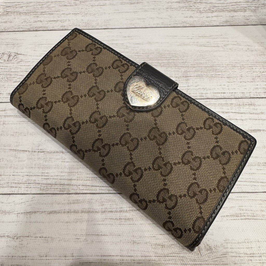 グッチ GGキャンバス 二つ折り長財布 203550