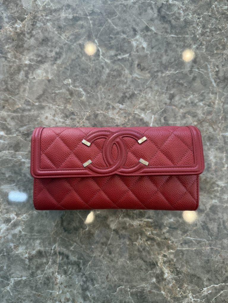 CHANEL シャネル CCフィリグリー フラップウォレット