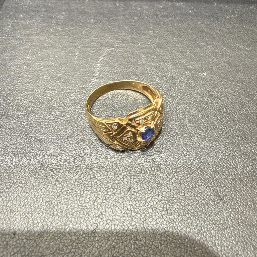 K18 色石×ダイヤリング