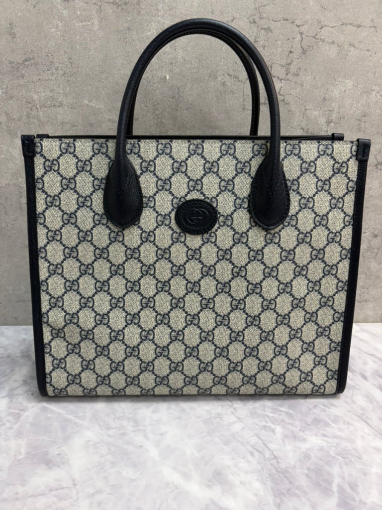 グッチ GGスプリーム PVC×レザー 2WAYトートバッグ 659983