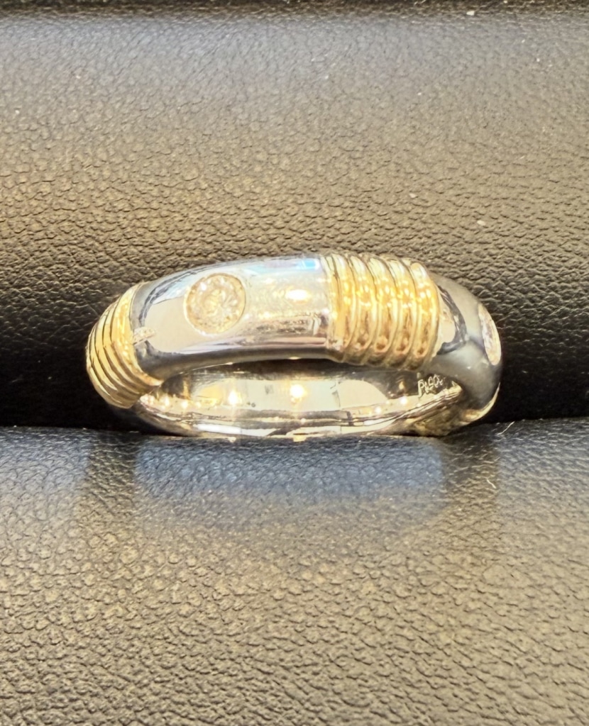 K18/Pt900 ダイヤ リング