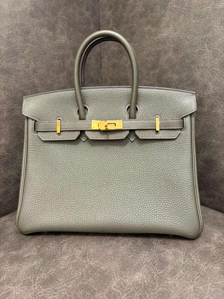 エルメス バーキン25 トゴ ヴェールグリス G金具 Y刻印
