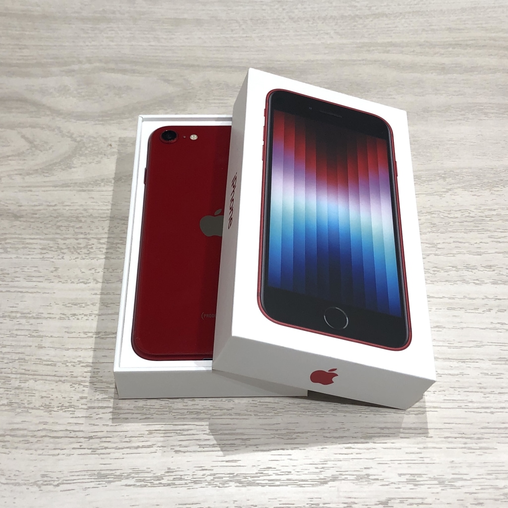 SIMロック解除(au)	iPhoneSE3 256GB レッド MMYL3J/A