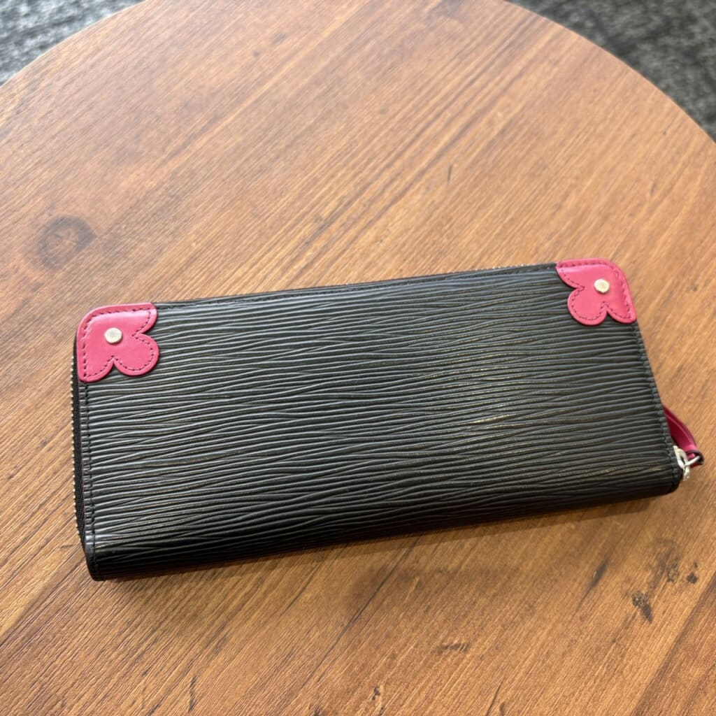 ルイヴィトン エピ ポルトフォイユ・クレマンス ノワール×ピンク M62968