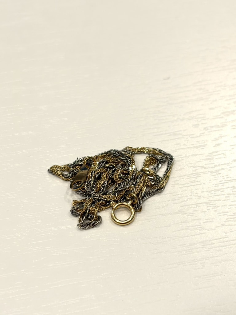 K18/PT850 コンビ ネックレス