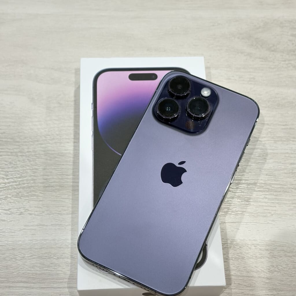 SIMロック解除(au)iPhone14Pro 128GB ディープパープル MQ0F3J/A