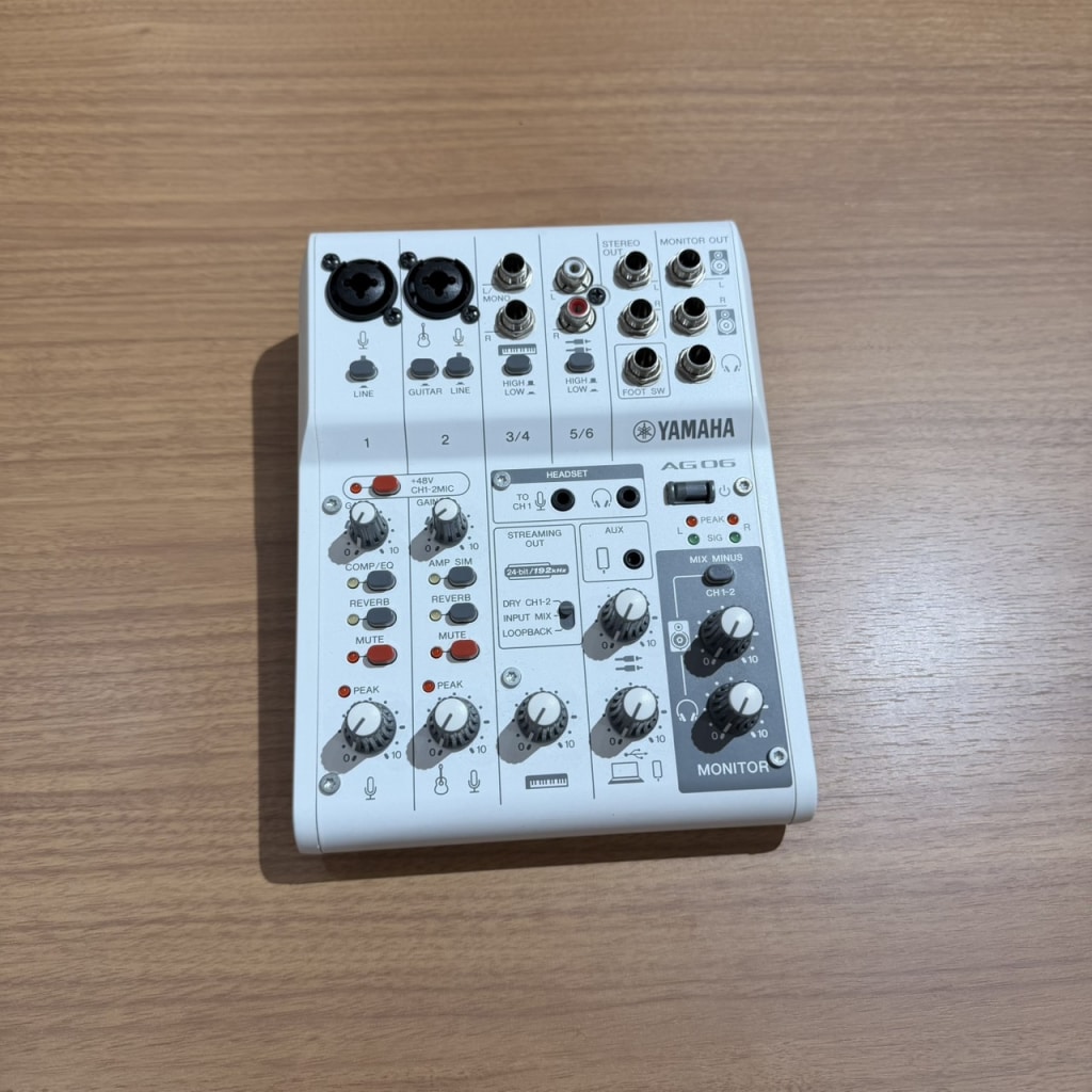ヤマハ AG06MK2 W 6chライブストリーミングミキサー ホワイト