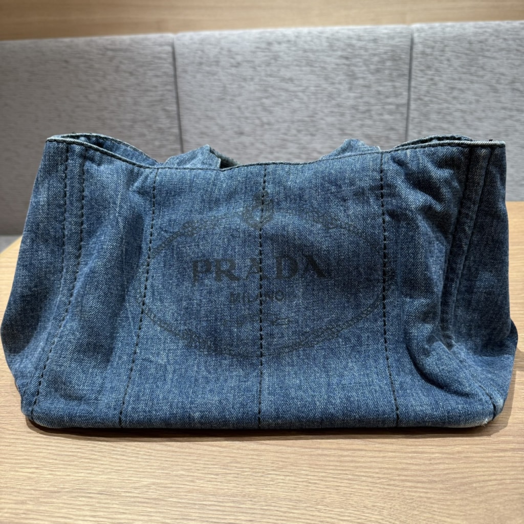 プラダ カナパL デニム トートバッグ