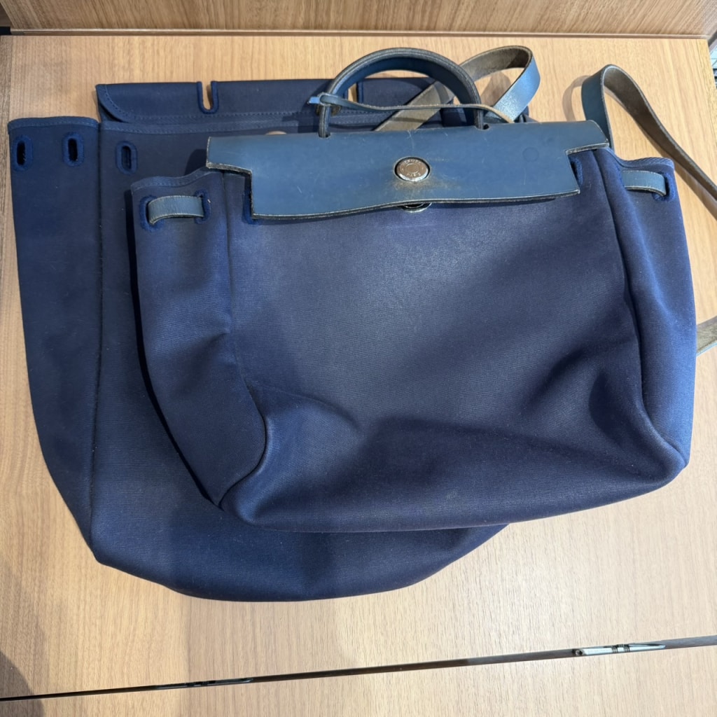 エルメス エールバッグMM ネイビー
