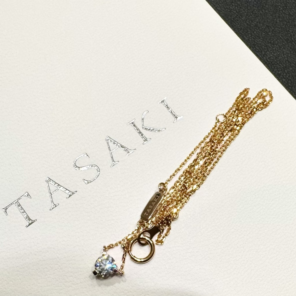 タサキ K18 ダイヤモンド ネックレス