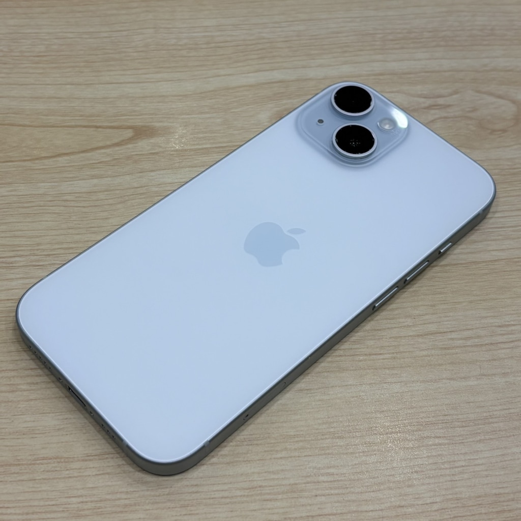 SIMロック解除(au) iPhone15 256GB ブルー MTMR3J/A 赤ロム