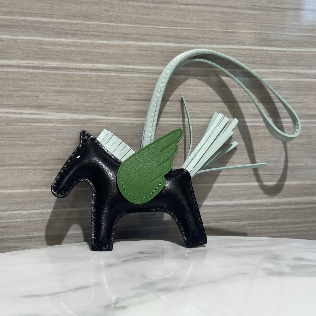 HERMES エルメス ロデオPM ペガサス ブラック/ヴェールペパーミント/ヴェールユッカ