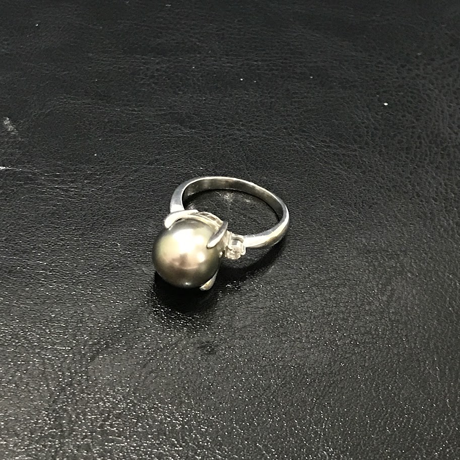 Pt900 パール ×ダイヤリング
