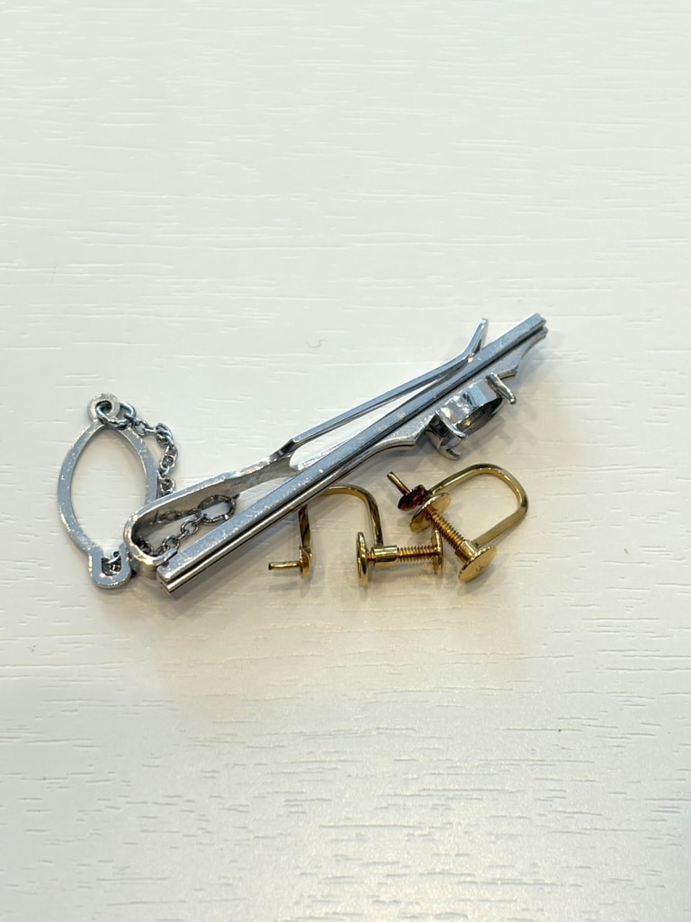 K14WG K18 ネクタイピン ピアス