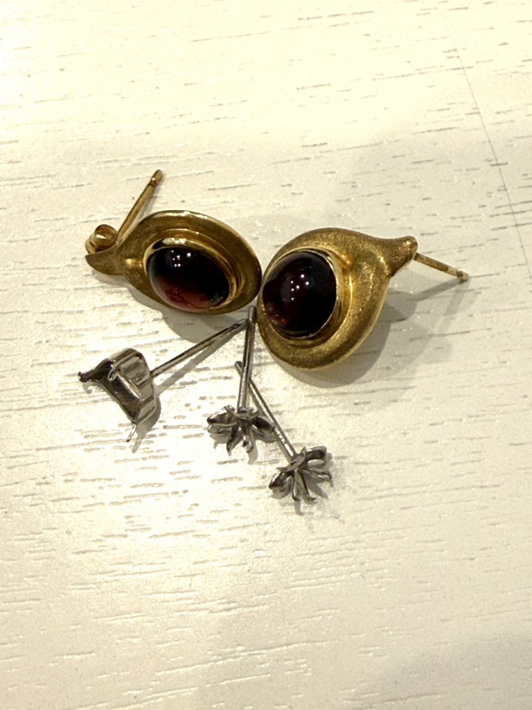 K18 K14WG ピアス