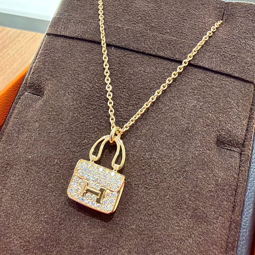 エルメス アミュレット コンスタンス パヴェ ペンダント PG