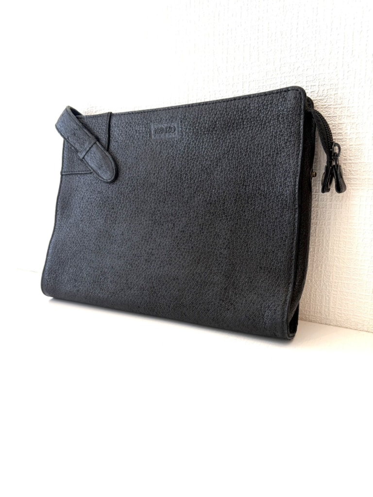 KENZO レザークラッチバッグ