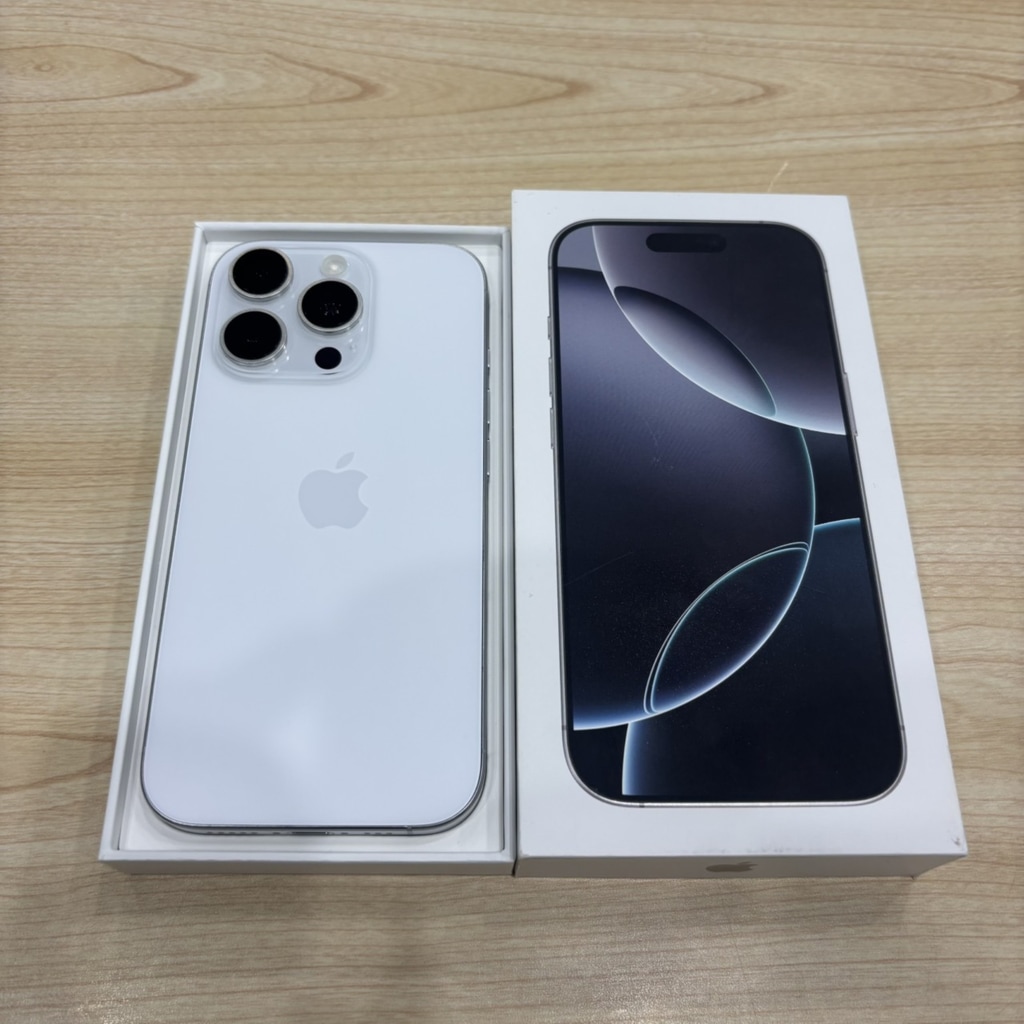 SIMロック解除(Softbank) iPhone16Pro 128GB ホワイトチタニウム MYMW3J/A